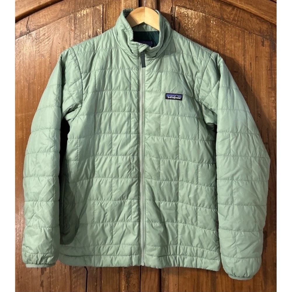Kids Boys Girls Patagonia Nano Puff Brick Quilt Jacket Sz Large 12 68001 25'